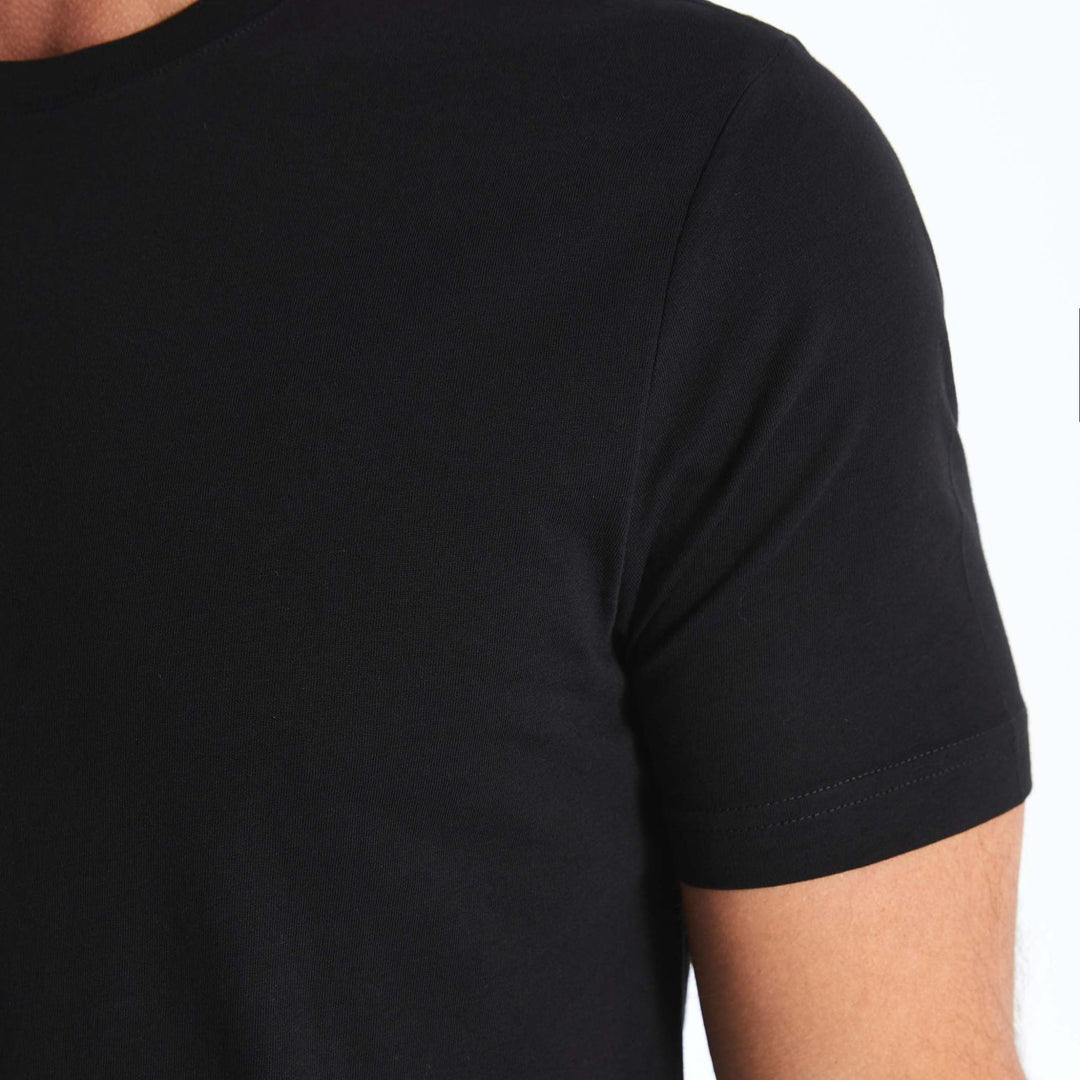 Moudda LC Waikiki - T-shirt jersey col rond manches courtes Homme Noir - Tunisie 4