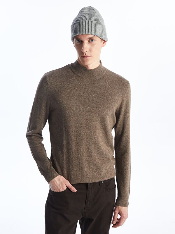 Moudda LC Waikiki - Pull en tricot Homme Mela marron clair - Tunisie 1