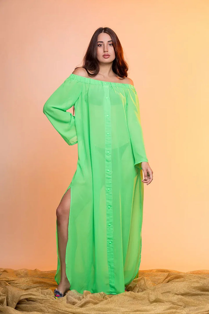 Moudda Tresors De Mimi - Robe de plage Tiaré Verte - Tunisie 4