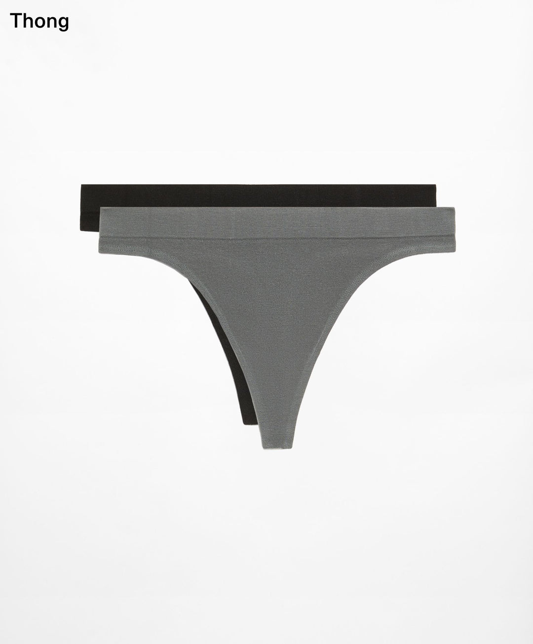 Moudda Oysho - Culotte 2D Sans Coutures Modal Logo Noir/Anthracite - Tunisie 2
