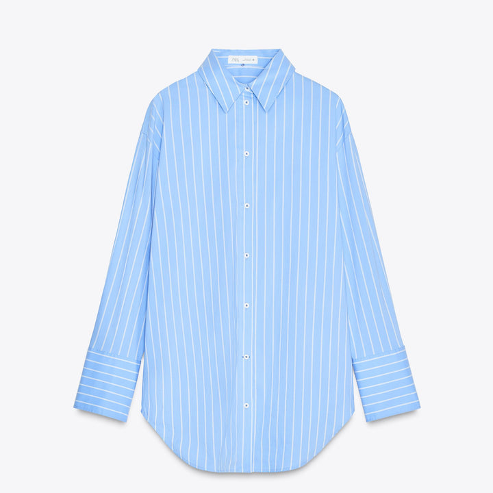 Moudda ZARA - Chemise - Rayures Oversize & Bleue - Tunisie 1