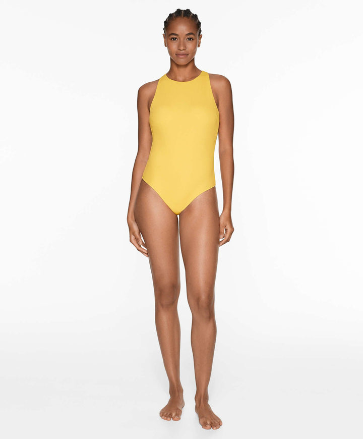 Moudda Oysho - Maillot de Bain Mousse Amovible Capsule Piqué Noir - Tunisie 1