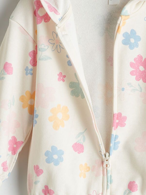 Moudda LC Waikiki - Cardigan en jersey Fille Imprimé écru - Tunisie 3