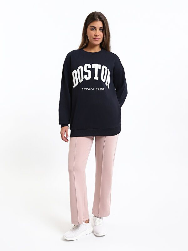 Moudda LC Waikiki - Sweatshirt en jersey couleur Bleu marine pour femmes - Tunisie 2