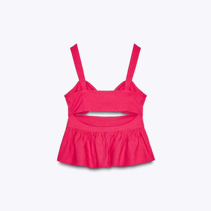 Moudda ZARA - Top Peplum - Nœud & Lin Stretch - Tunisie 2