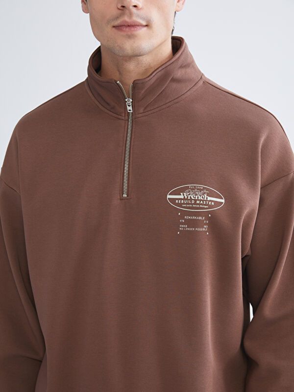 Moudda LC Waikiki - Sweatshirt en jersey couleur Marron pour hommes - Tunisie 3