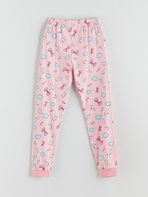 Moudda LC Waikiki - Pyjama en jersey manches longues moyen Fille Crème - Tunisie 4