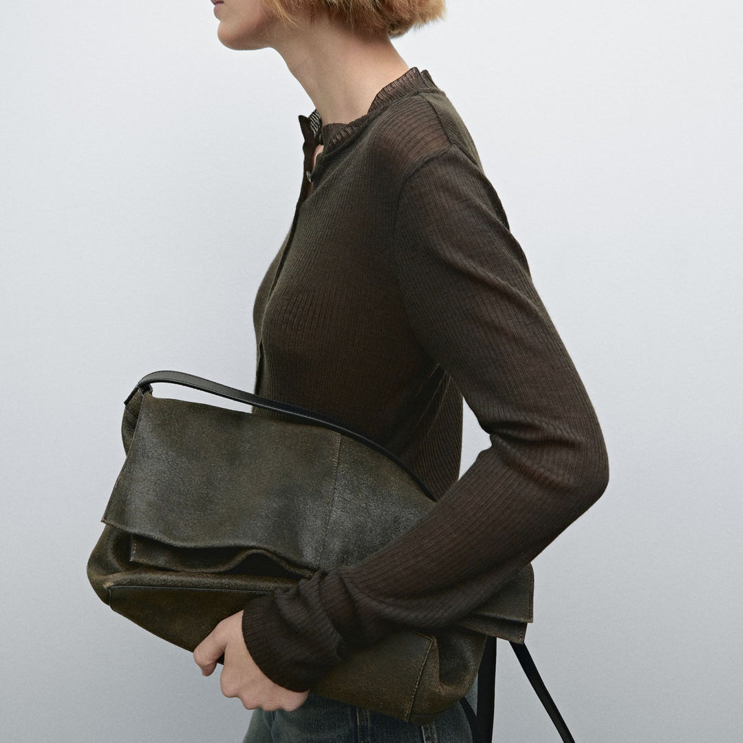 Moudda Massimo Dutti - Sac Flap - Napa Effet Usé - Tunisie 6