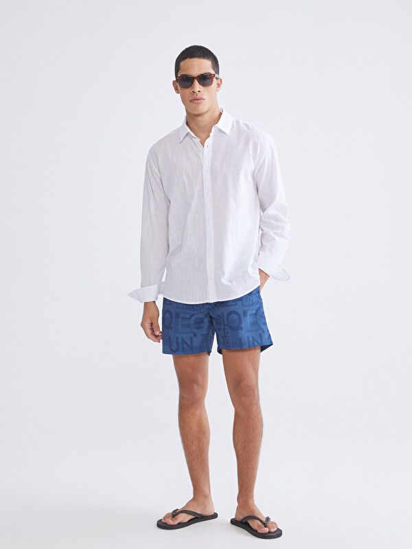 Moudda LC Waikiki - Maillot de bain pour Homme couleur Bleu marine imprimé - Tunisie 1