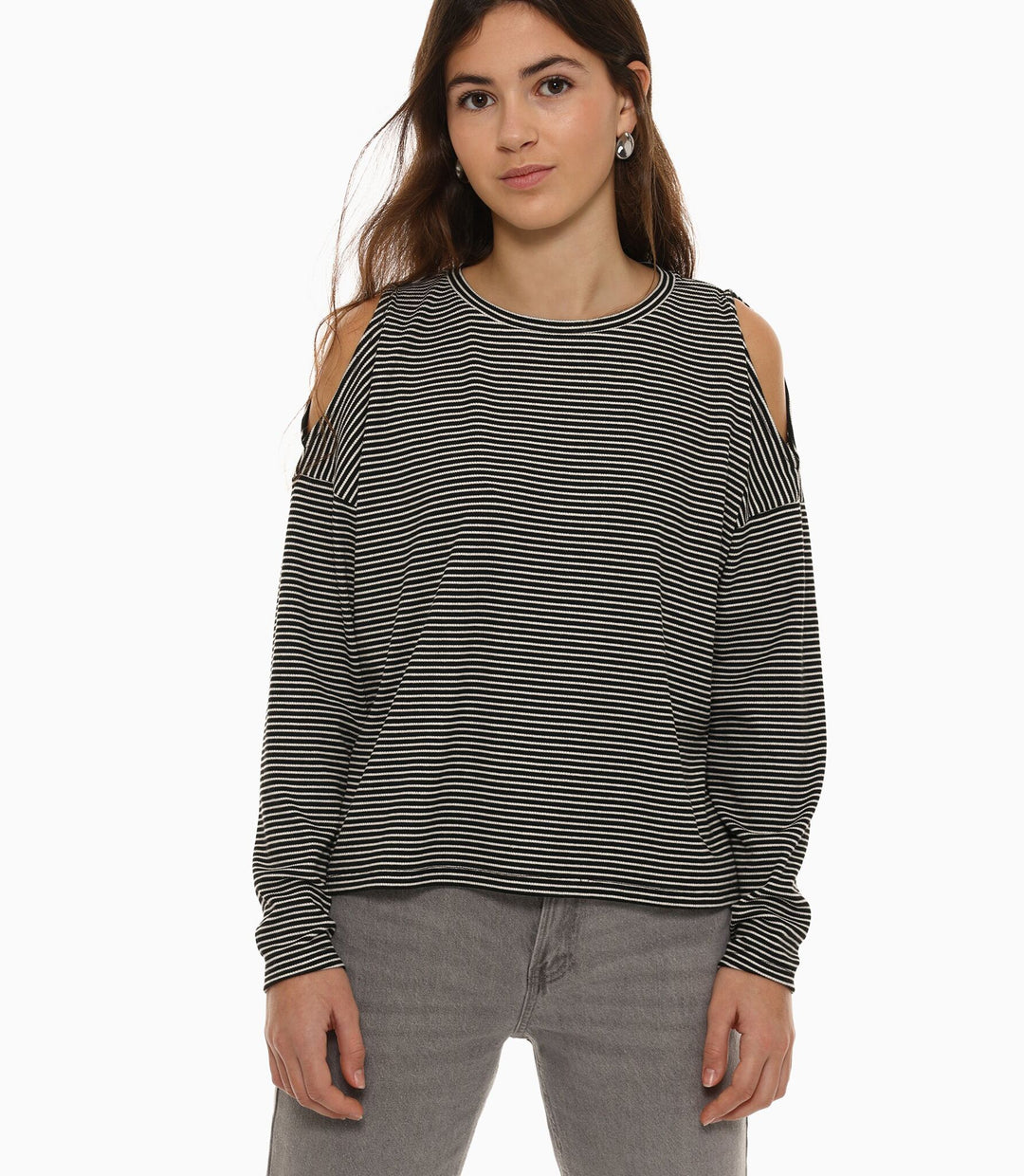 Moudda Lefties - T-Shirt Maille Coupée - Rayures Fille D3 - Tunisie 2