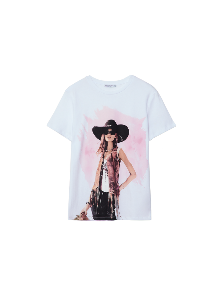 Moudda STRADIVARIUS - T-Shirt Fille Illustrée et Calor - Tunisie 4