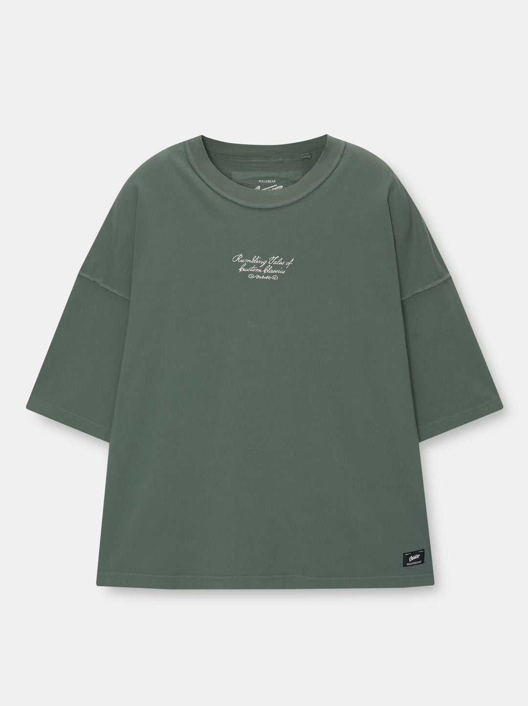 Moudda PULL & BEAR - T-Shirt Lavé Usé Imprimé Aigle - Tunisie 1