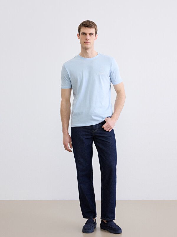 Moudda LC Waikiki - T-shirt imprimé manches courtes en jersey pour Homme couleur Bleu clair - Tunisie 2