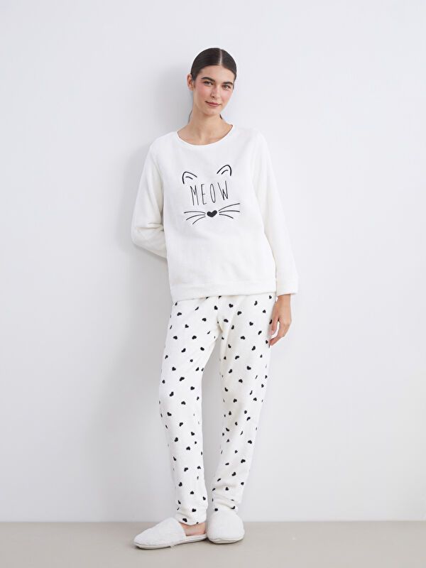 Moudda LC Waikiki - Pyjama en jersey à manches longues épais pour Femmes - Tunisie 1