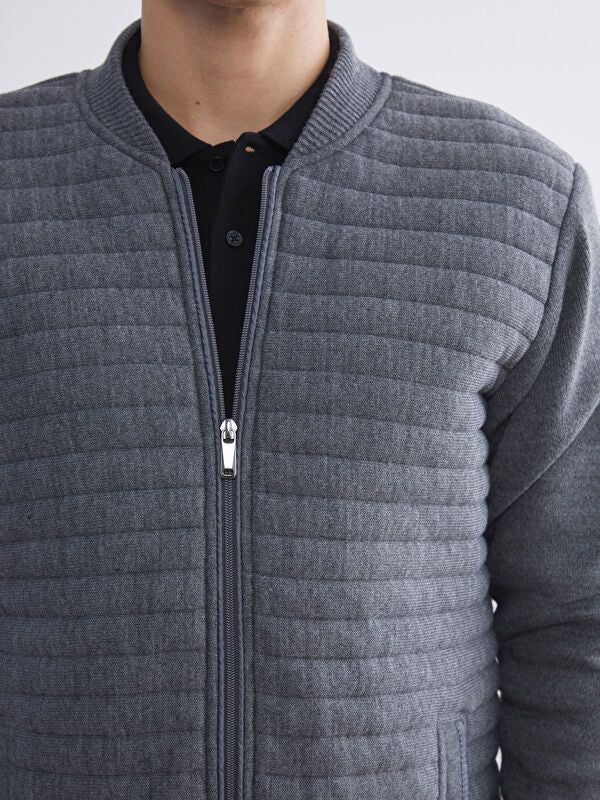 Moudda LC Waikiki - Cardigan manteau en tricot Homme Mélange de gris - Tunisie 3
