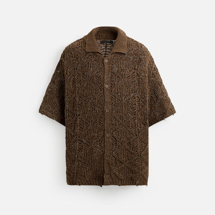 Moudda ZARA - Chemise Maille - Ouverte & Détails Déchirés - Tunisie 1