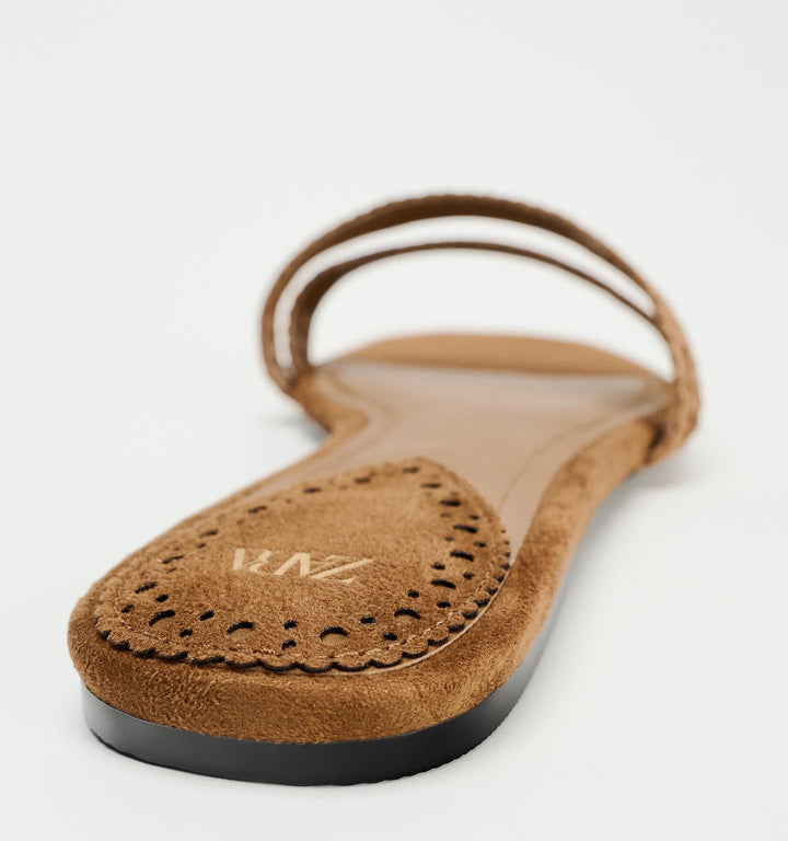 Moudda ZARA - Sandales plates double bande daim - Tunisie 4