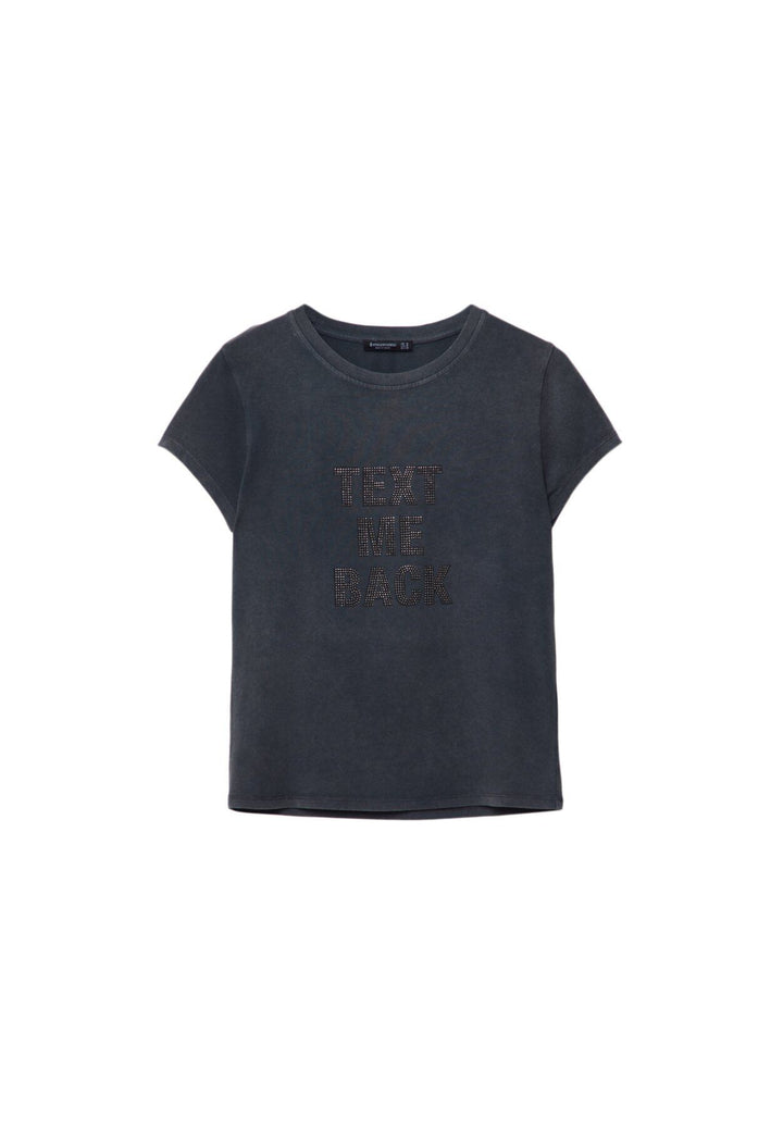 Moudda STRADIVARIUS - T-Shirt Acid Texte Brillant - Tunisie 1