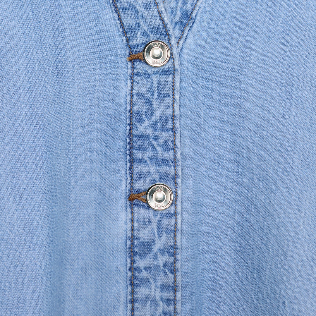 Moudda ZARA - Chemise Denim Cropped - Encolure Forcée - Tunisie 3