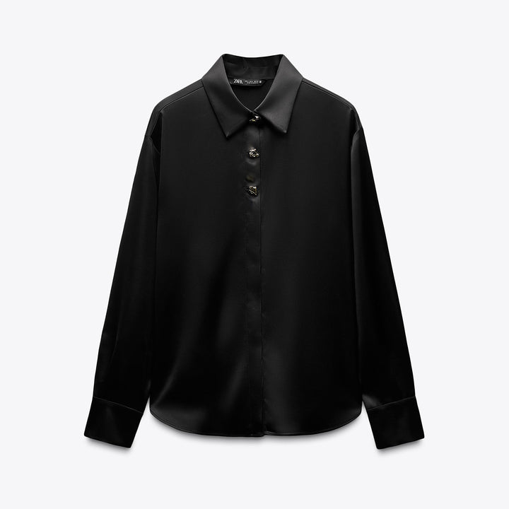 Moudda ZARA - Chemise Satin - Patte Cachée & Boutons - Tunisie 1