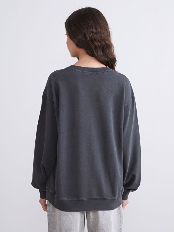 Moudda LC Waikiki - Sweatshirt en jersey sous licence Femme Anthracite - Tunisie 3