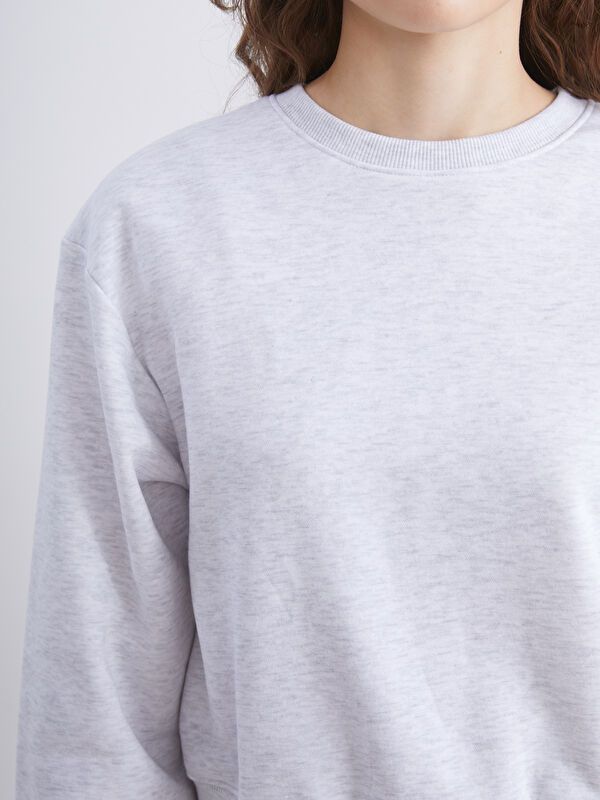 Moudda LC Waikiki - Sweatshirt en jersey Femme Mélange gris clair - Tunisie 3