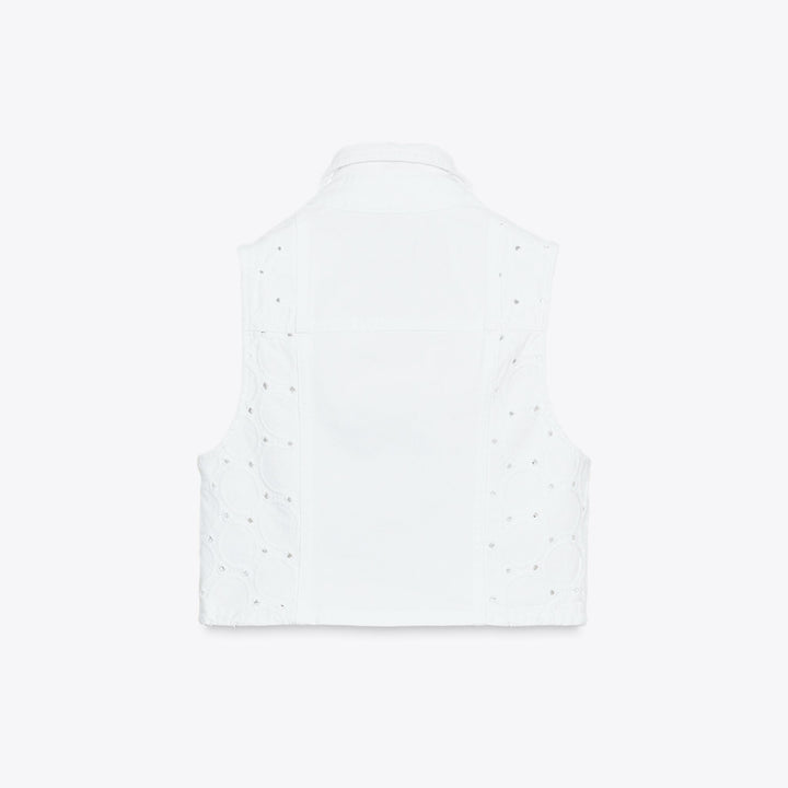 Moudda ZARA - Gilet Denim - Broderie Suisse - Tunisie 2