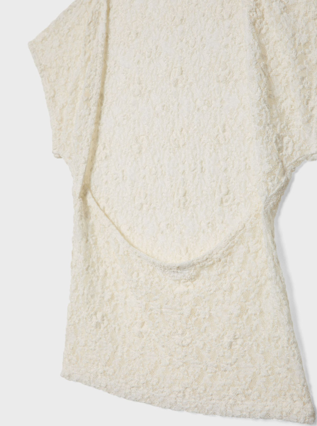Moudda STRADIVARIUS - T-Shirt Cropped Mini Manches Dos Nu en Dentelle - Tunisie 4