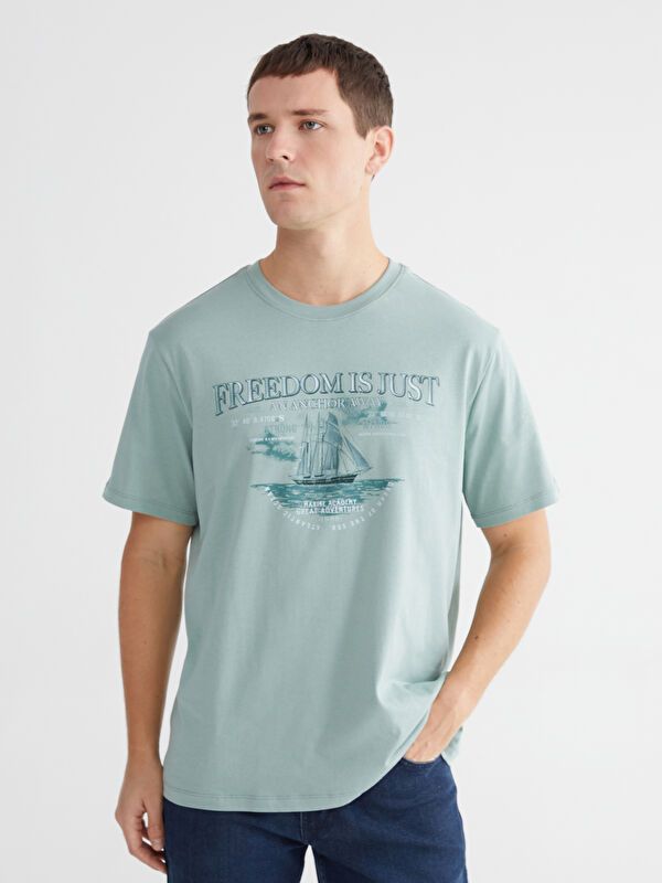 Moudda LC Waikiki - T-shirt imprimé manches courtes en jersey pour Homme - Tunisie 1