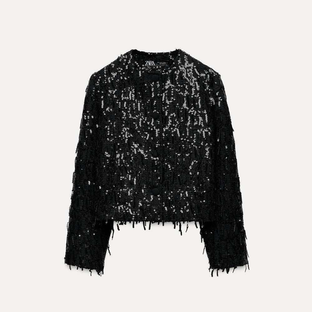 Moudda ZARA - Veste pailletée noire de fête - Tunisie 2