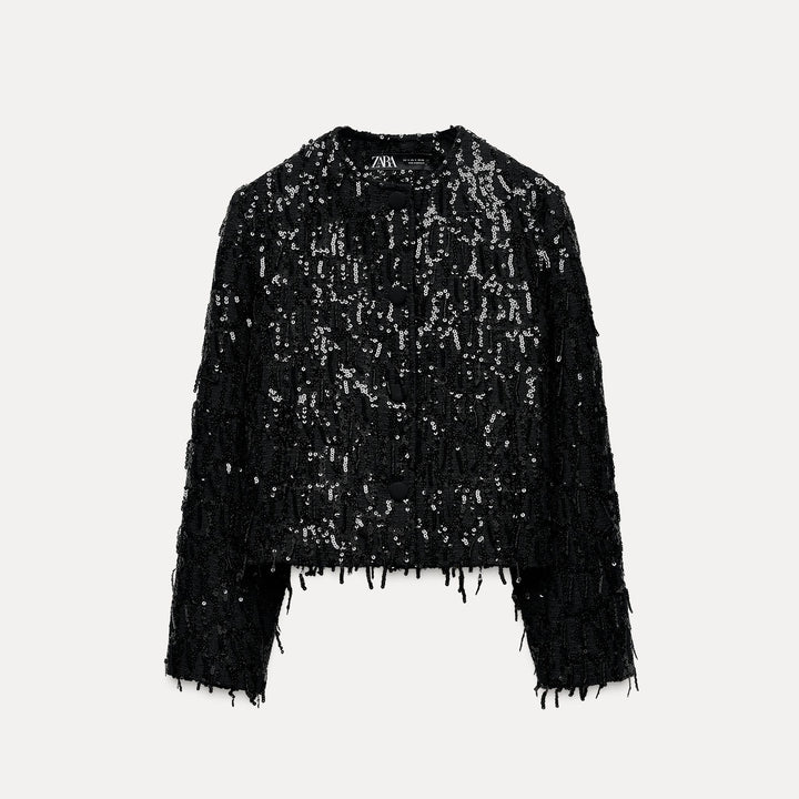 Moudda ZARA - Veste pailletée noire de fête - Tunisie 2