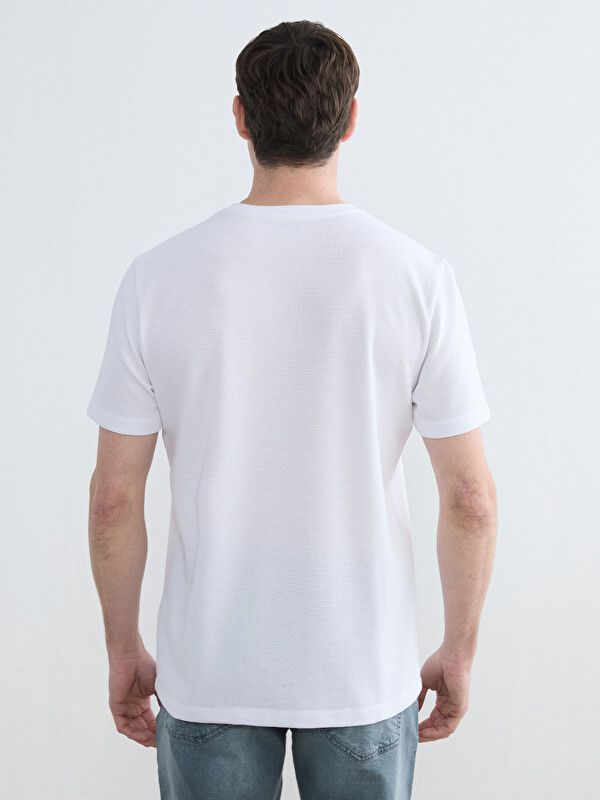 Moudda LC Waikiki - T-shirt manches courtes en jersey pour Homme couleur Blanc - Tunisie 4
