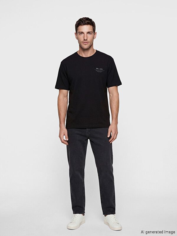 Moudda LC Waikiki - T-shirt imprimé manches courtes en jersey pour Homme couleur Noir - Tunisie 2