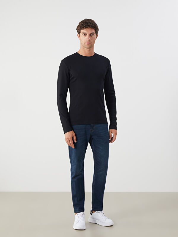 Moudda LC Waikiki - Sweatshirt jersey basique Homme Noir - Tunisie 2