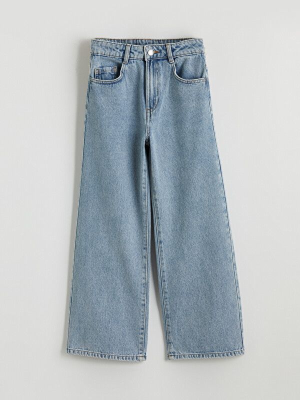 Moudda LC Waikiki - Pantalon en jean pour Fille couleur Bleu clair délavé à l'acide - Tunisie 1