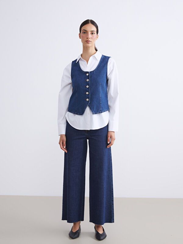 Moudda LC Waikiki - Débardeur tissé denim Femme Rodéo noir - Tunisie 2