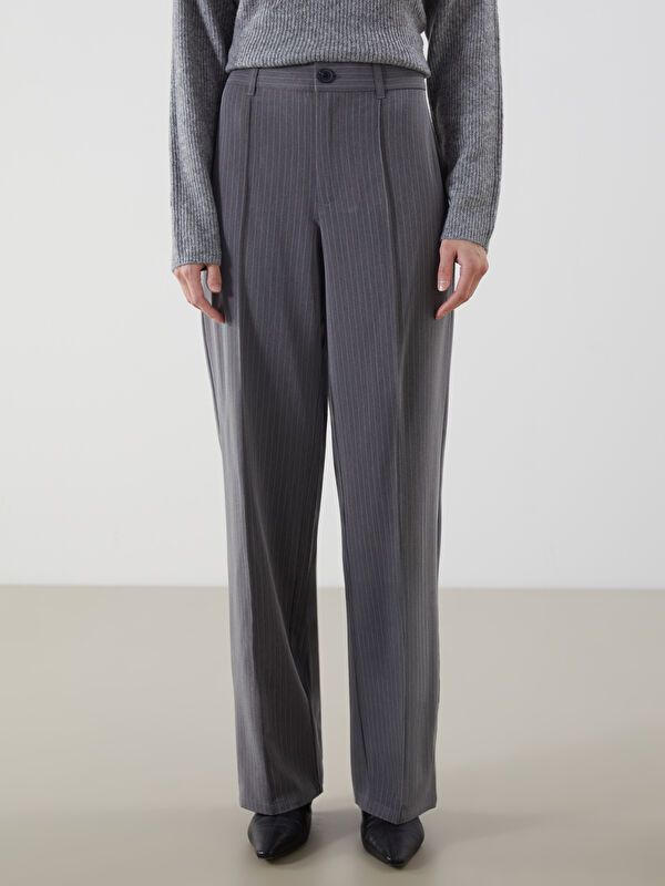 Moudda LC Waikiki - Pantalon tissé moyen Femme Bande d'anthracite - Tunisie 2