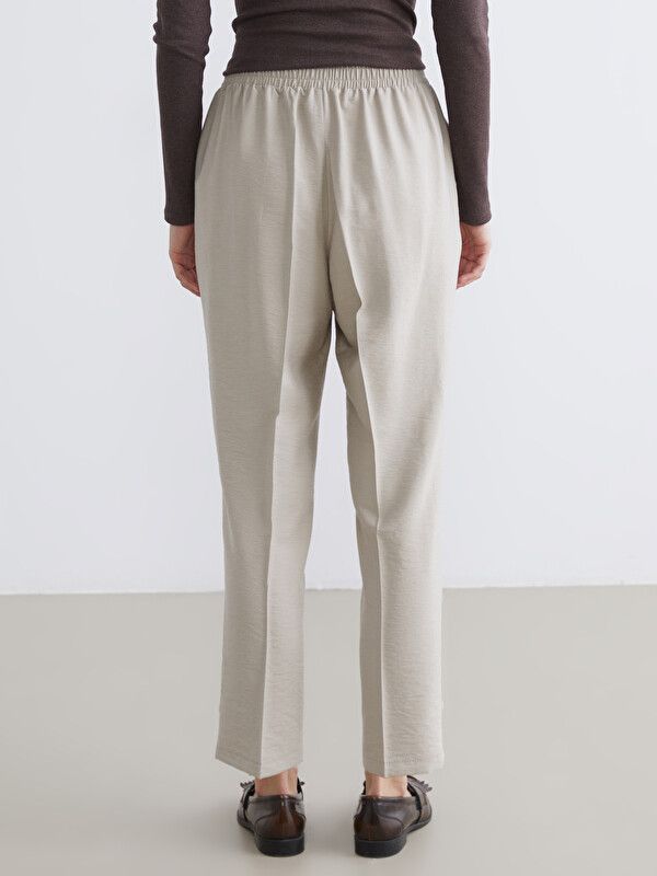 Moudda LC Waikiki - Pantalon fin en tissu pour Femme couleur Beige - Tunisie 4