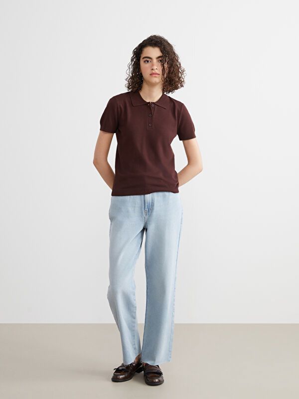 Moudda LC Waikiki - Pantalon tissé en denim Femme Bleu clair - Tunisie 1