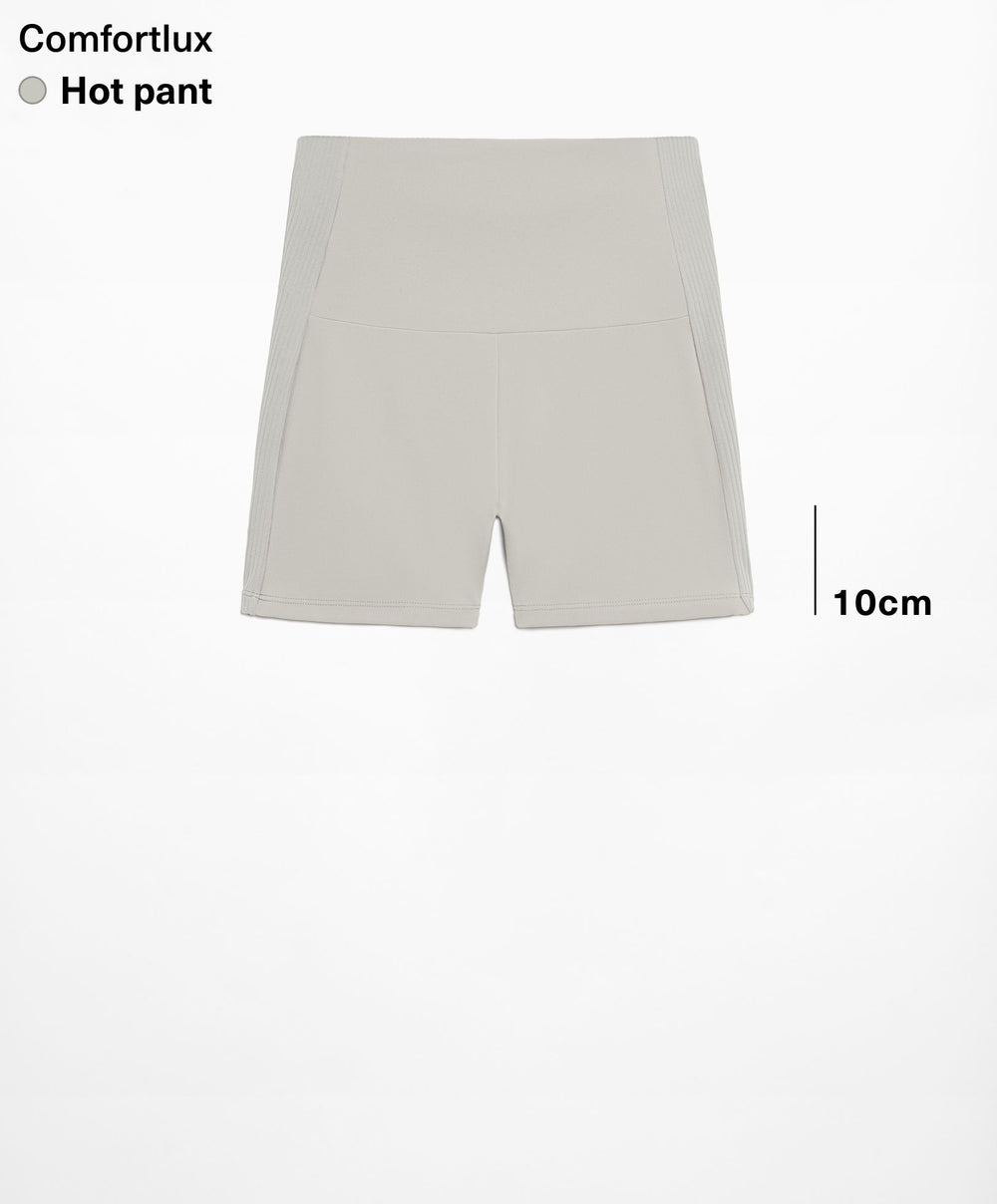 Moudda Oysho - Legging Comfortlux Hotpants Taille Haute Blocs Côtelés Doublé - Tunisie 2