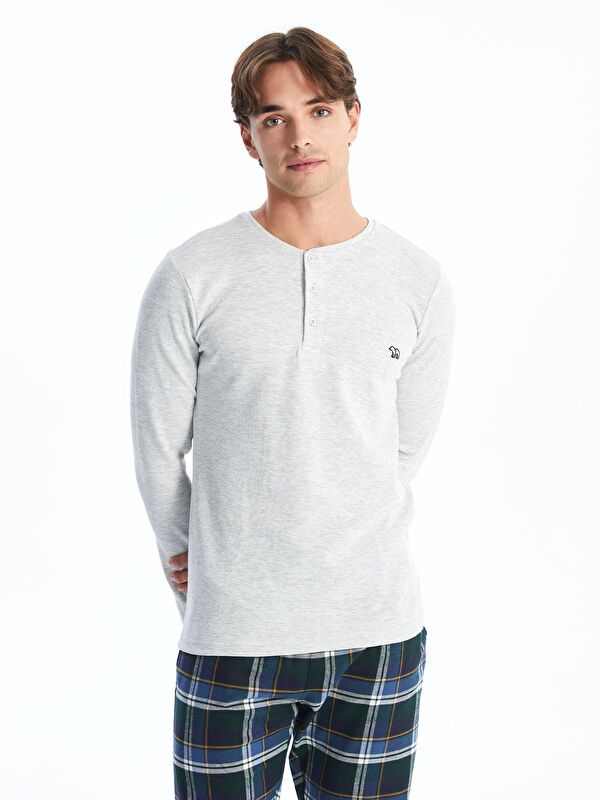 Moudda LC Waikiki - Ensemble pyjama en jersey à manches longues et bas longs pour Hommes - Tunisie 1