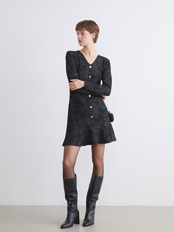 Moudda LC Waikiki - Robe en jersey uncv à manches longues pour Femmes - Tunisie 2