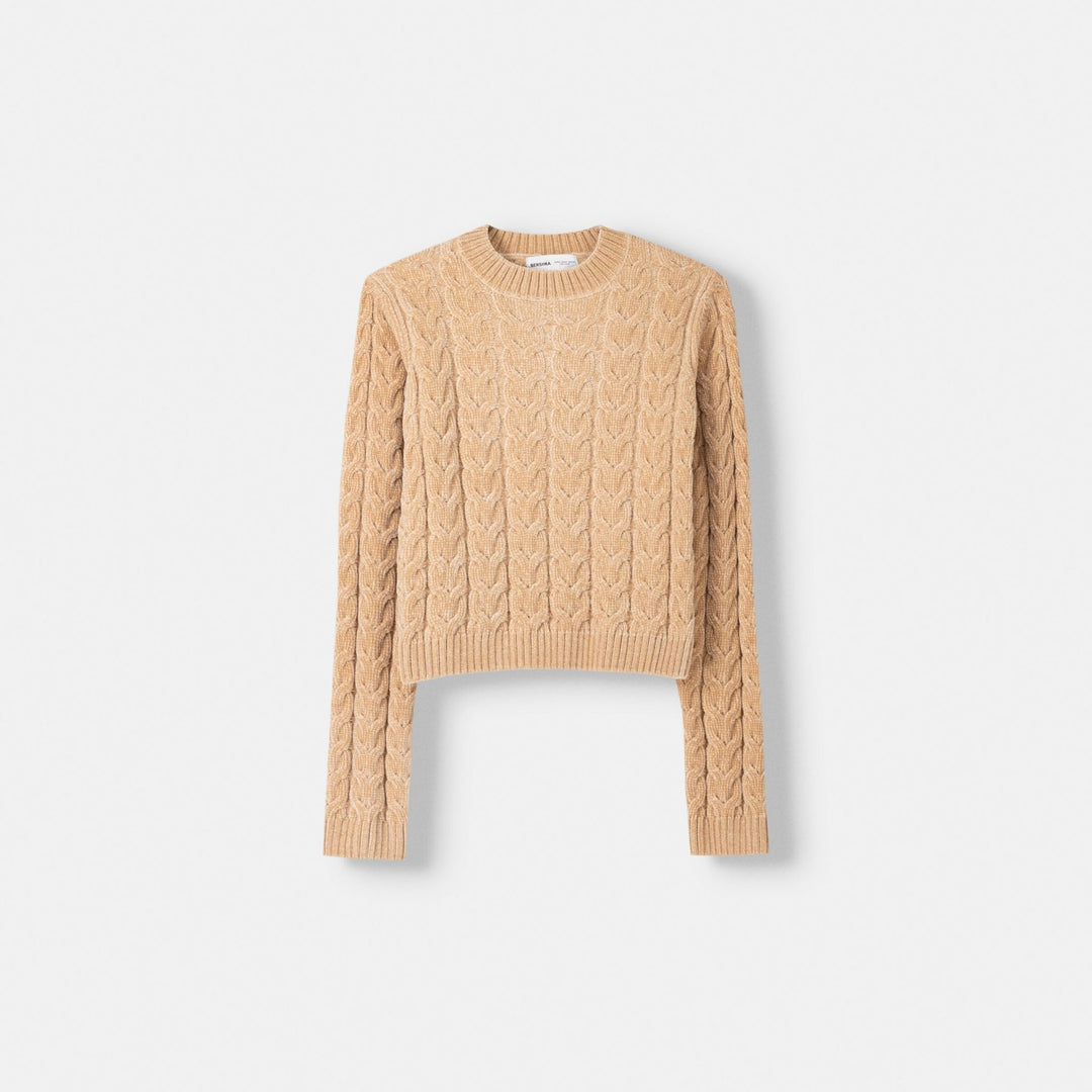 Moudda BERSHKA - Pull - Col Perkins & Tresses Chenille - Tunisie 1