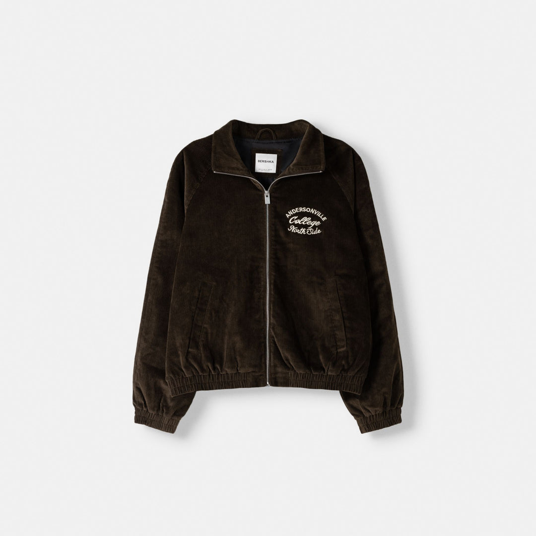 Moudda BERSHKA - Veste en Velours Côtelé Brodé - Tunisie 1