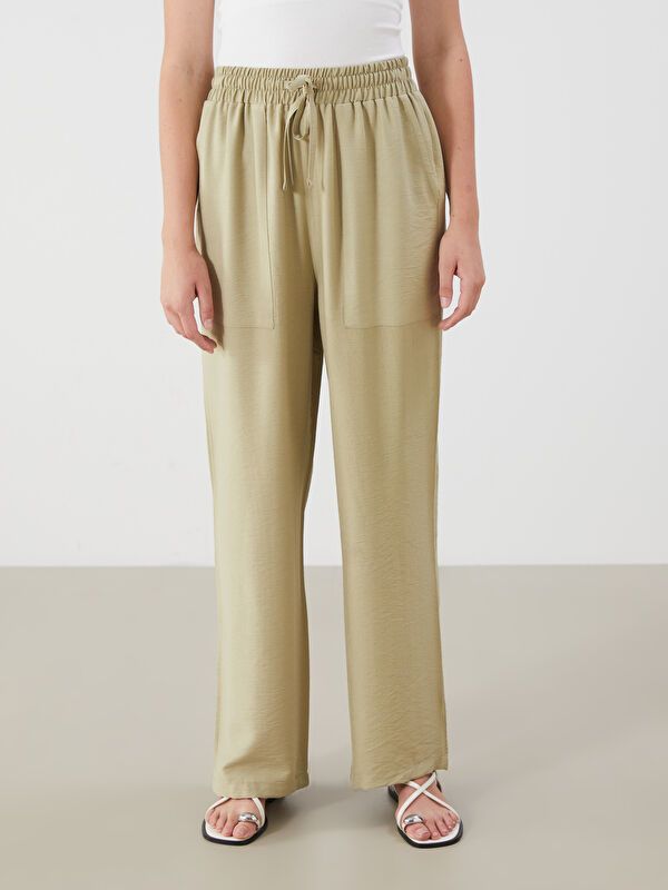 Moudda LC Waikiki - Pantalon tissé fin Femme Vert terne - Tunisie 2