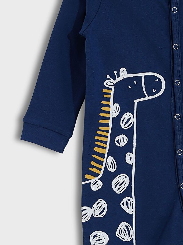 Moudda LC Waikiki - Salopette bébé en jersey manches longues Garçon Marine indigo - Tunisie 4