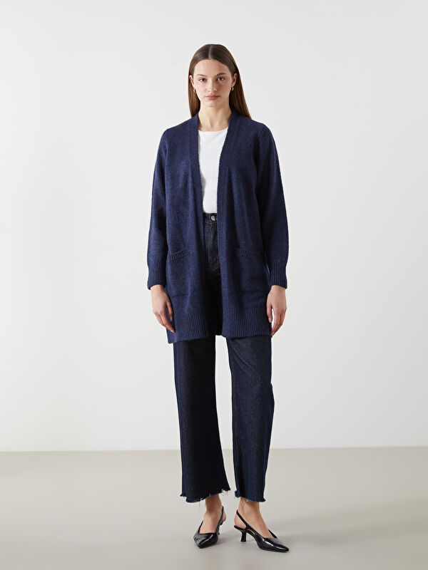 Moudda LC Waikiki - Cardigan tricot épais Femme Mélange indigo - Tunisie 2