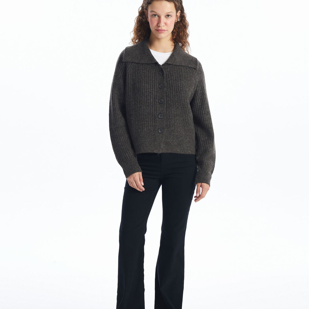 Moudda LC Waikiki - Cardigan tricot moyen Femme Mélange brun - Tunisie 2