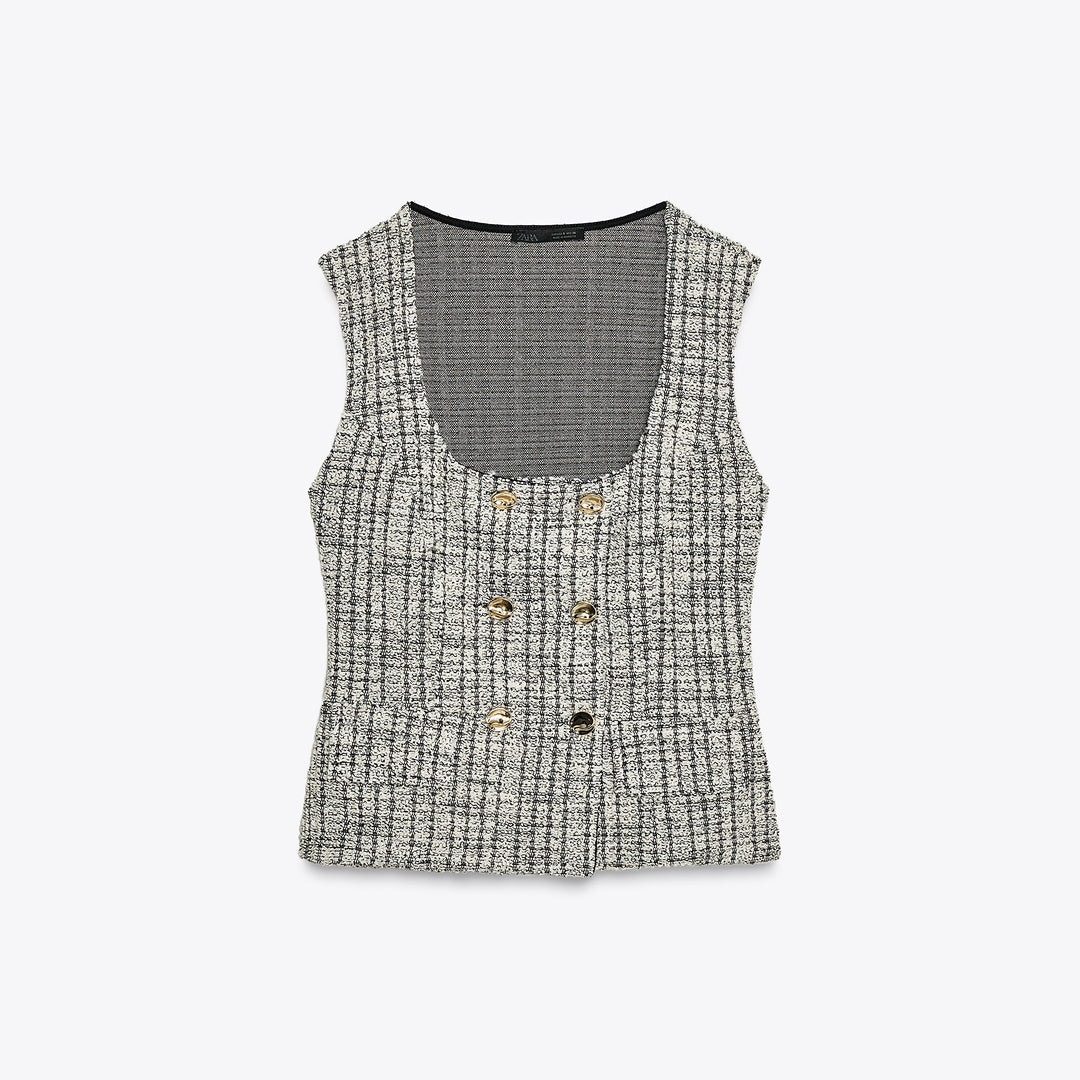Moudda ZARA - Gilet - Jacquard & Double Boutonnage - Tunisie 1