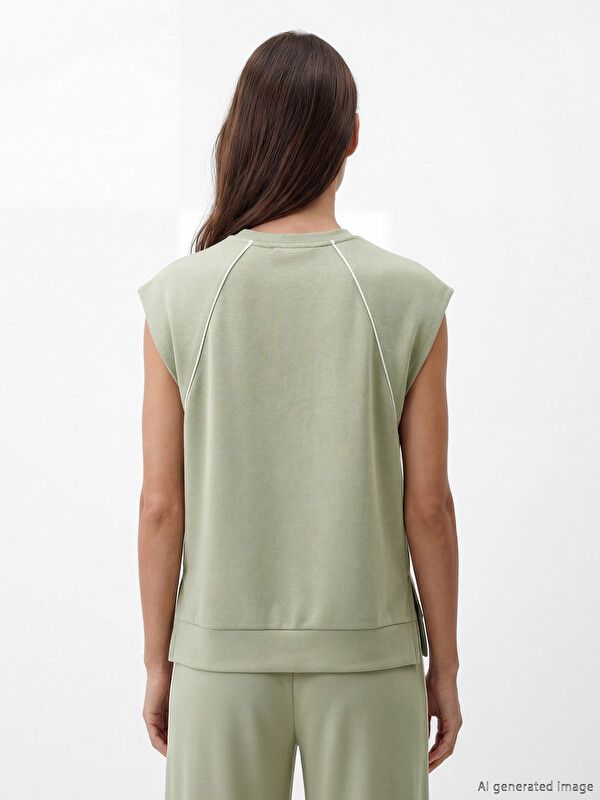Moudda LC Waikiki - Pack jersey à maches courtes pour Femme couleur Vert terne - Tunisie 4